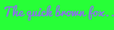 Image with Font Color 8973E7 and Background Color 27FF37